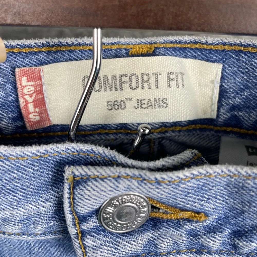 Levi's 560 Comfort Fit Jeans Mens 54x30 Blue Excellent Relaxed Tapered Denim